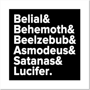 Ghost - Belial Behemoth Beelzebub Asmodeus Satanas Lucifer, Posters and Art